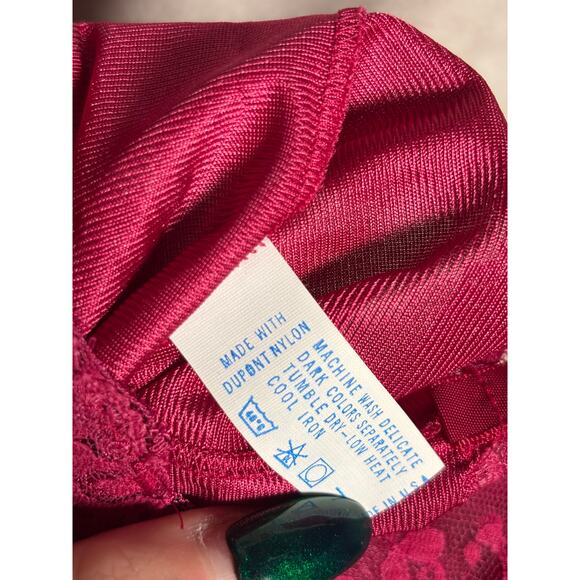 Vintage Vanity Fair Pink Lace Mesh Teddy Womens Size 34‎ - Picture 4 of 6